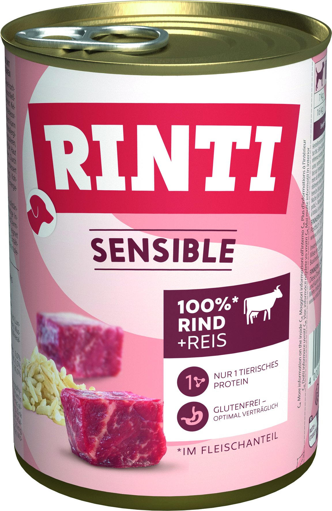 Rinti - Sensible Rind & Reis - 12 x 400 g - 1