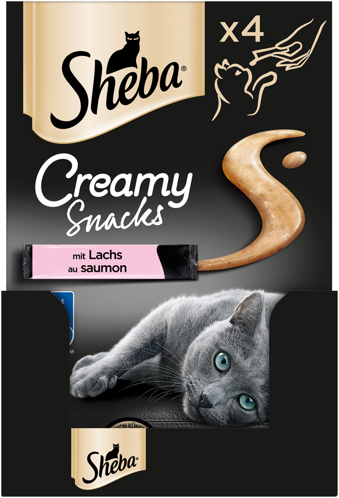 Sheba - Creamy Snack mit Lachs - 1 x 4X12g - 3