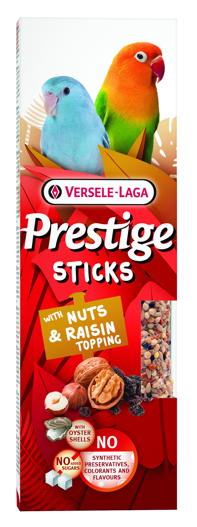 Prestige Sticks kleine Papageien mit Nüssen & Rosinentopping