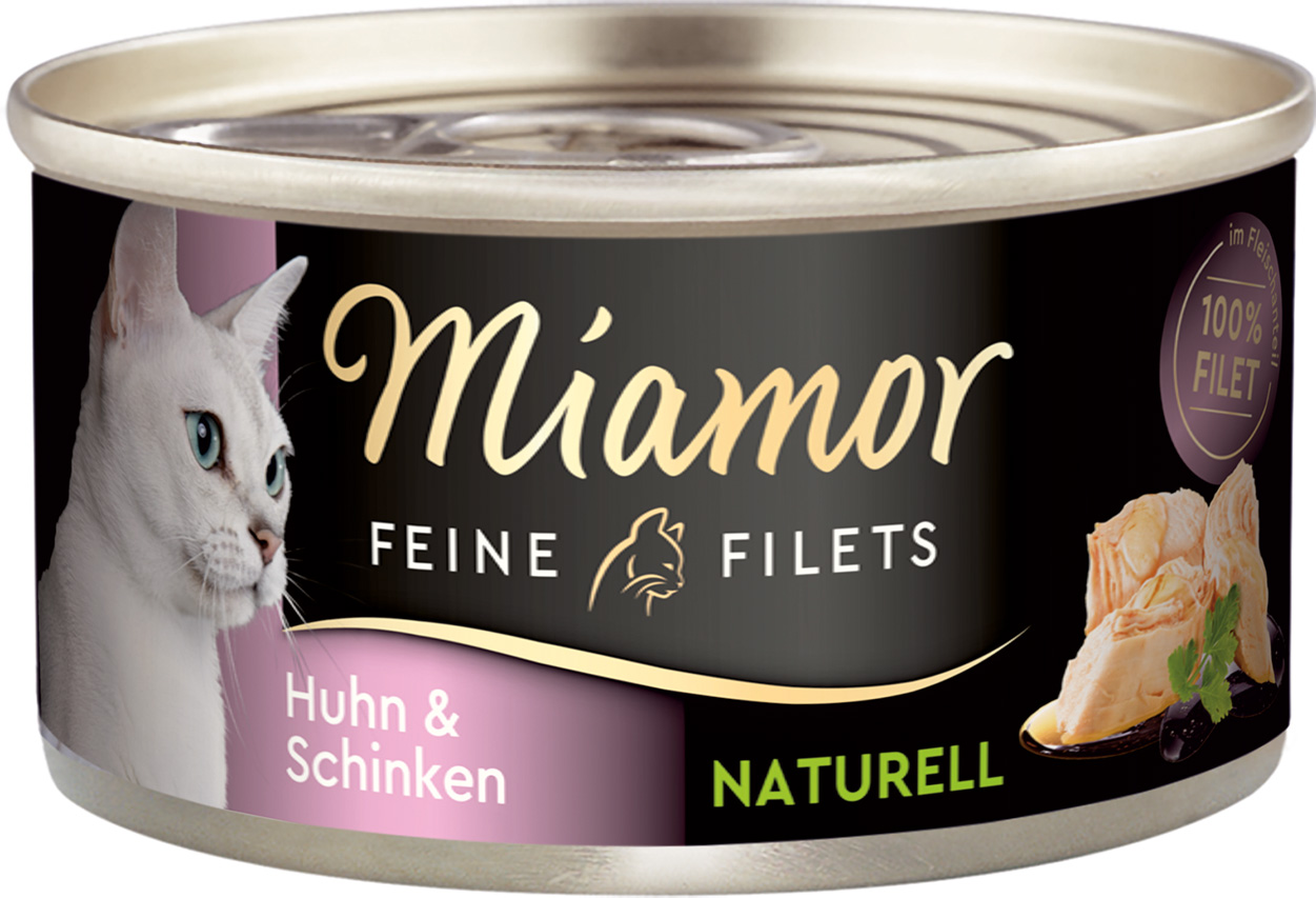 Feine Filets naturelle in Fleischsaft Huhn & Schinken Feine Filets naturelle in Fleischsaft Huhn & Schinken
