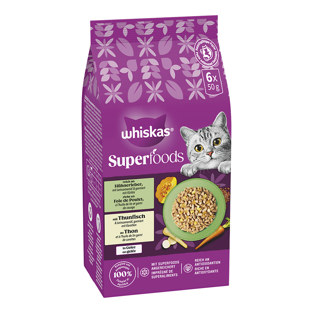 Multipack Superfoods 2 Varietäten Thunfisch & Karotten, Huhn & Leber in Gelee