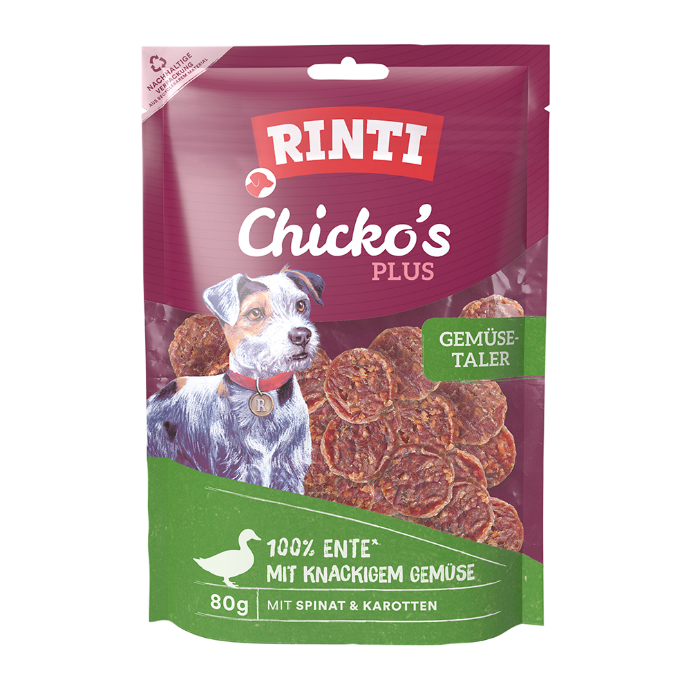 Rinti - Extra Chicko Plus Gemüsetaler mit Ente - 12 x 80 g - 1