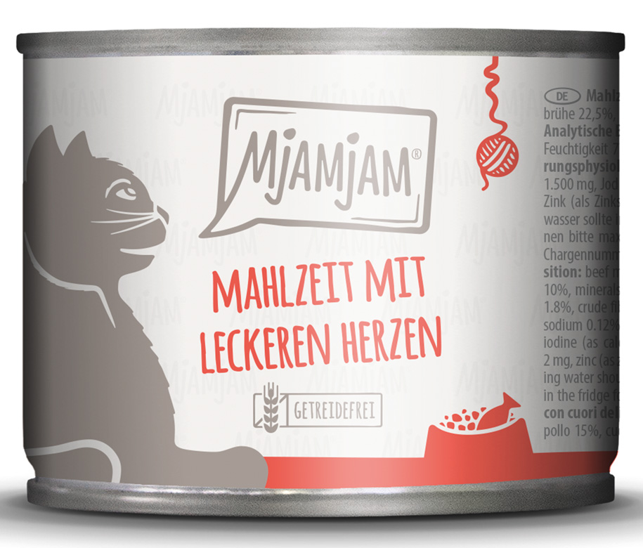 Mahlzeit mit leckeren Herzen