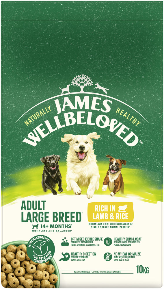 James Wellbeloved - Große Hunde Reich an Lamm & Reis - 1 x 10kg - 1