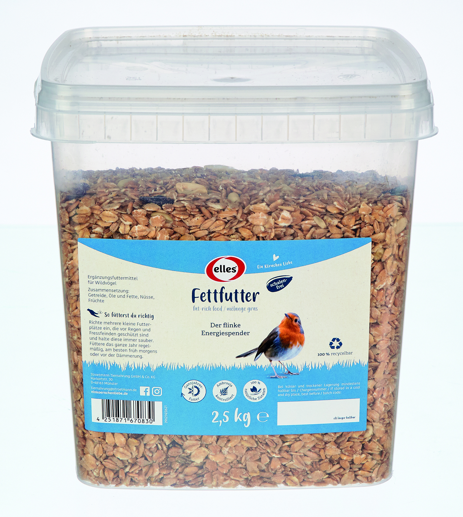 Fettfutter 2,5kg Eimer