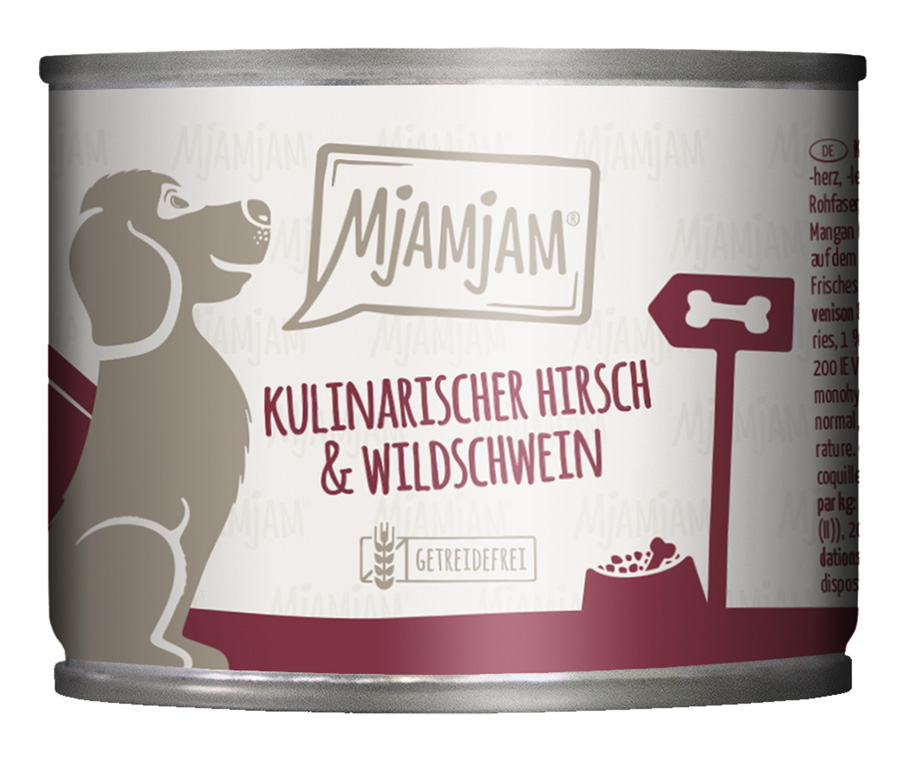 MjAMjAM - kulinarischer Hirsch & Wildschwein an Preiselbeeren - 6 x 200 g - 1