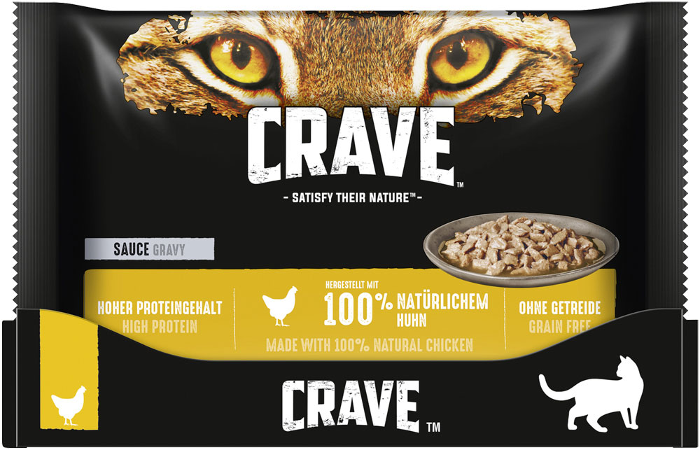 Crave - Multipack mit Huhn in Sauce - 1 x 4X85g - 3