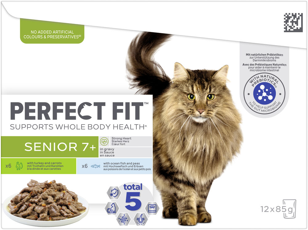 Perfect Fit - Multipack Senior 7+ mit Truthahn & Karotte - 1 x 12X85g - 1