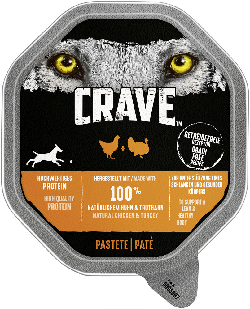 Crave - Pastete mit Huhn & Truthahn - 14 x 150g - 1
