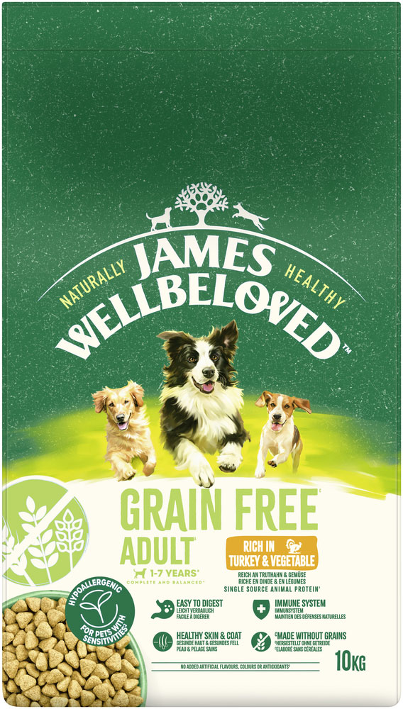 James Wellbeloved - Grain Free Reich an Truthahn & Gemüse - 1 x 10 kg - 1
