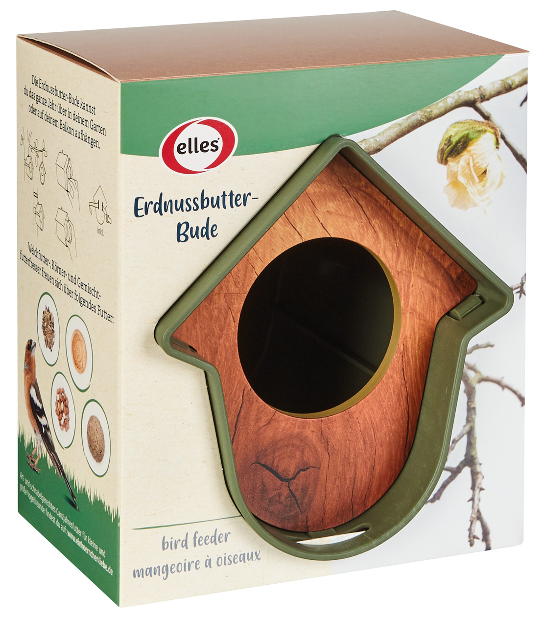 Vogelfutterspender  "Erdnussbutter-Bude"