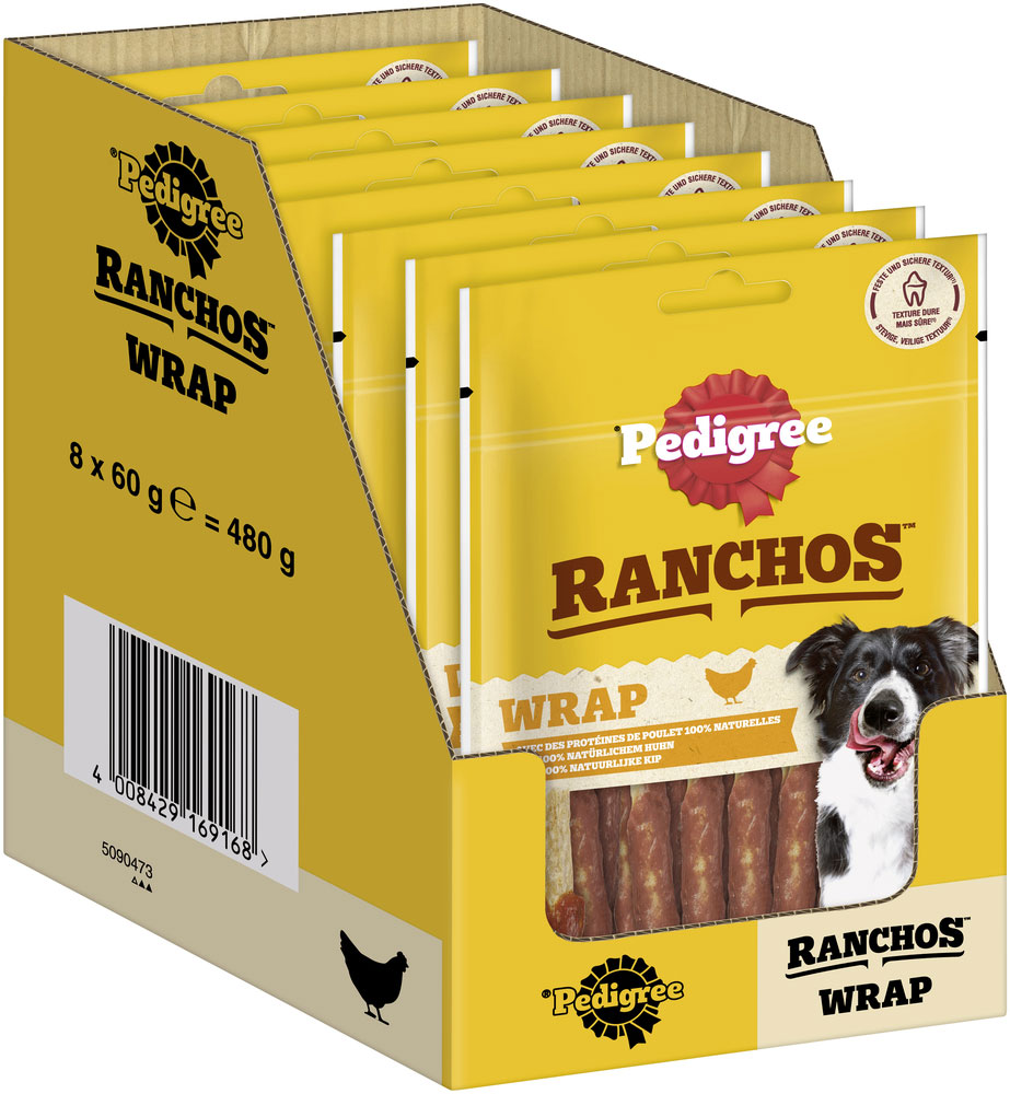 Pedigree - Ranchos Wrap mit Huhn - 8 x 60g - 2