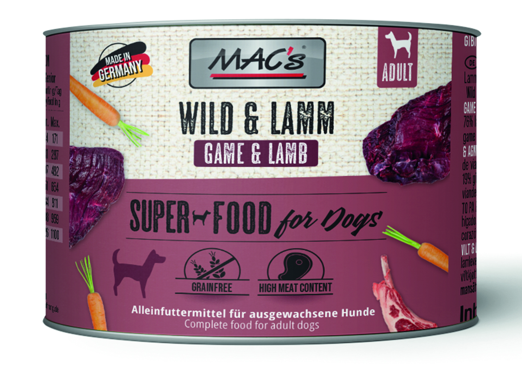 MAC´s - DOG Wild & Lamm - 6 x 200 g - 1