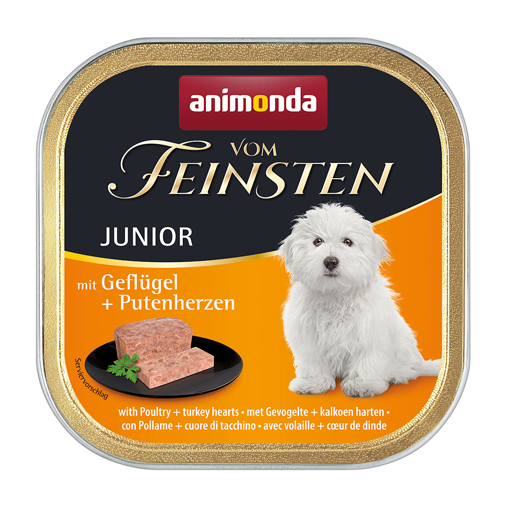 Junior mit Geflügel + Putenherzen