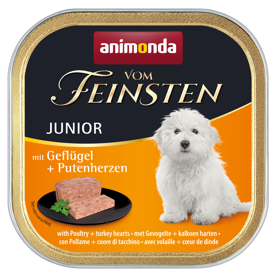Junior mit Geflügel + Putenherzen Junior mit Geflügel + Putenherzen