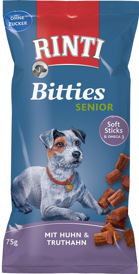Rinti - Extra Bitties Senior mit Huhn&Truthahn - 1 x 75 g - 1
