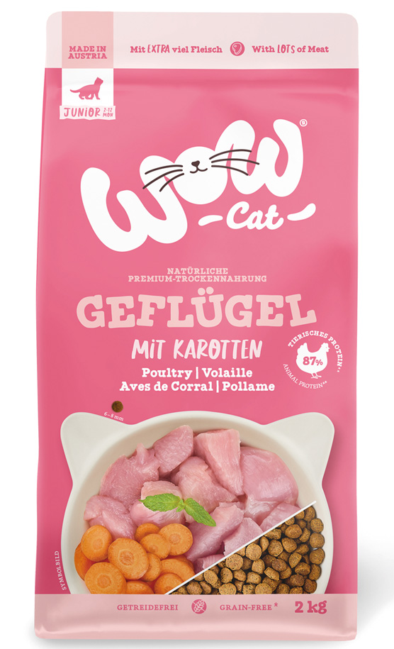 WOW CAT - Trockennahrung Junior Geflügel - 1