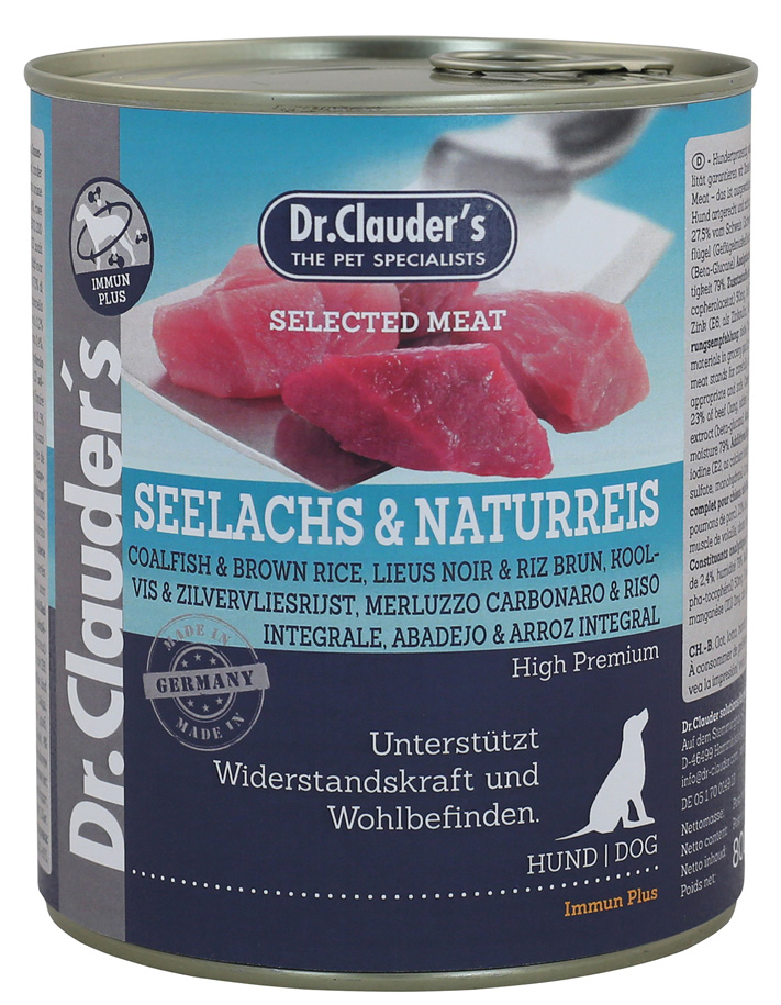 Dr. Clauder - Seelachs & Naturreis - 6 x 800g - 1