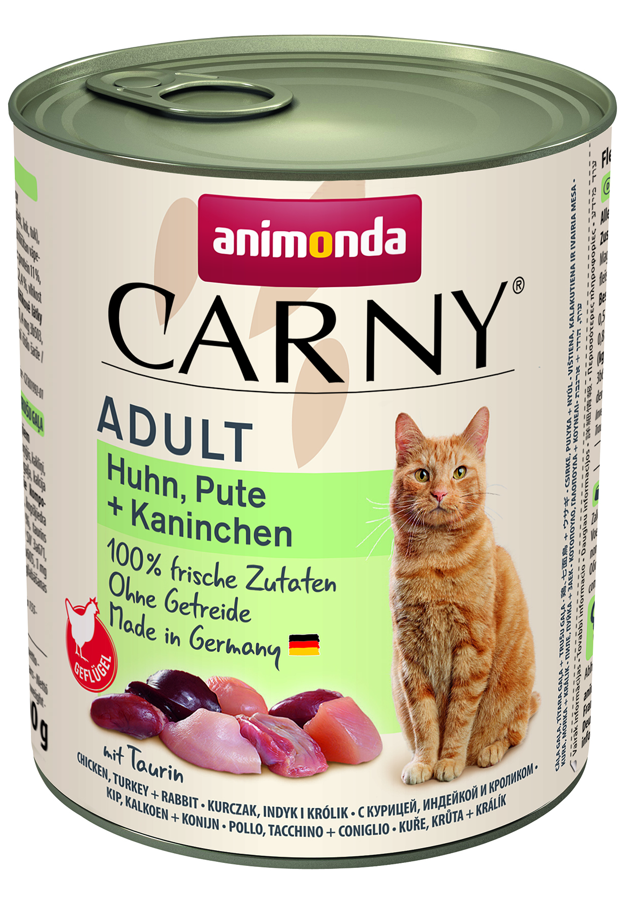 Adult Pute, Huhn + Kaninchen