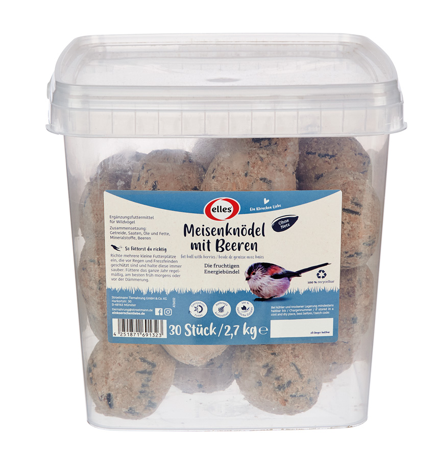 elles - Meisenknödel ohne Netz mit Beeren 30er - 1 x 30 Stück - 1