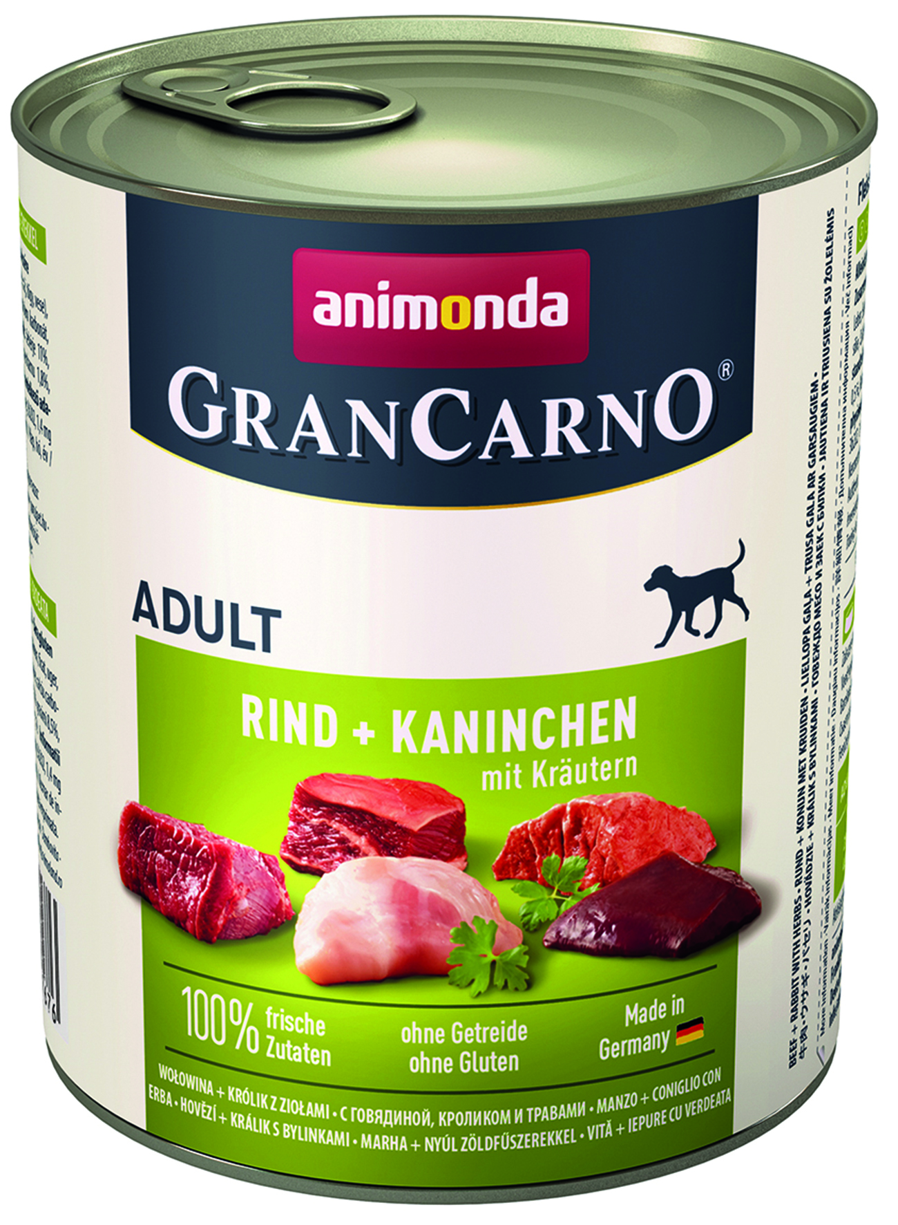 Animonda Gran Carno - Original Adult Rind+Kaninchen mit Kräutern - 6 x 800 g - 1