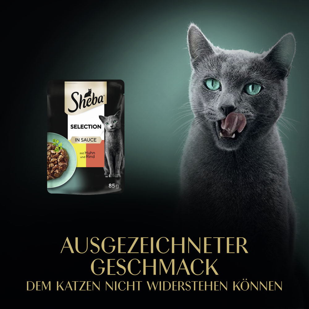 Sheba - Selection in Sauce mit Huhn & Rind - 28 x 85g - 9