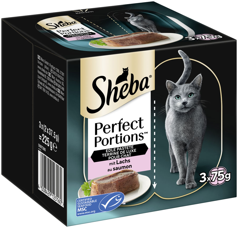 Sheba - Sheba Perfect Portions mit Lachs - 8 x 6X37,5g - 2
