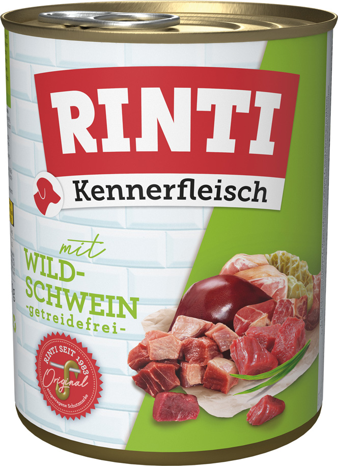 Rinti - Kennerfleisch Wildschwein - 12 x 800 g - 1