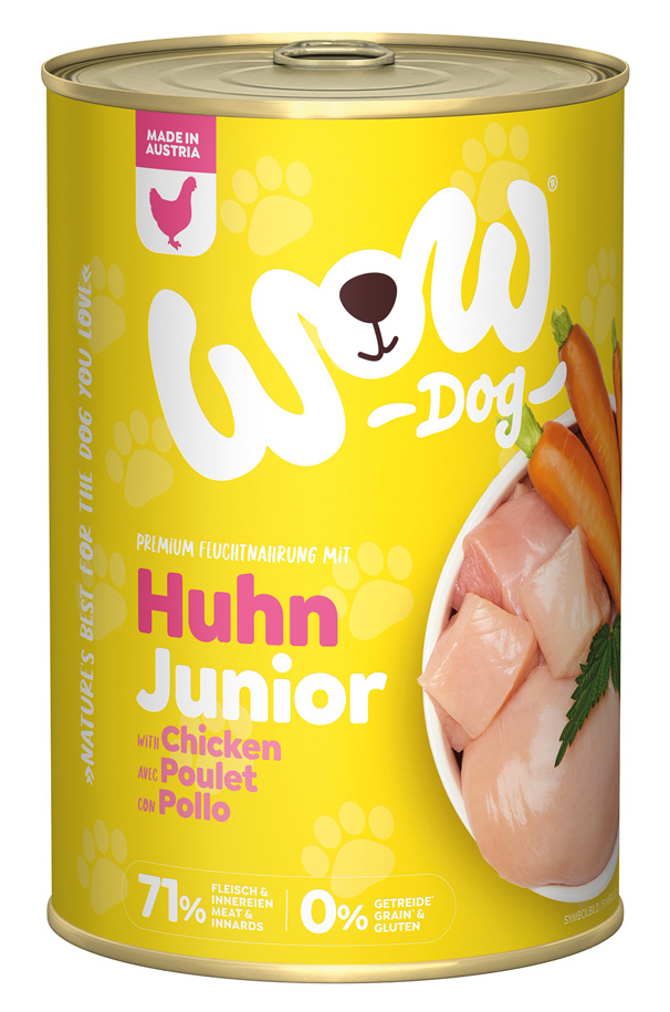WOW DOG - Junior Huhn - 6 x 400 g - 1