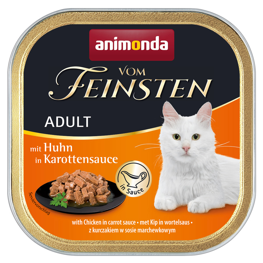 Animonda Vom Feinsten - mit Huhn in Karottensauce - 32 x 100 g - 1