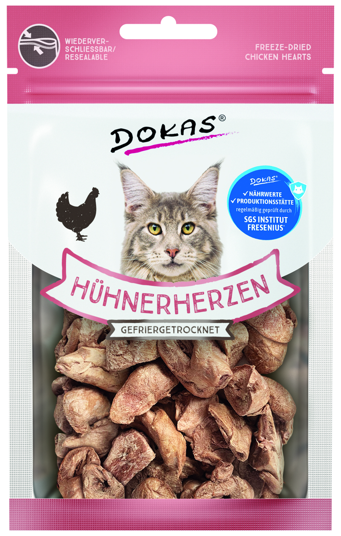 gefriergetrocknete Hühnerherzen