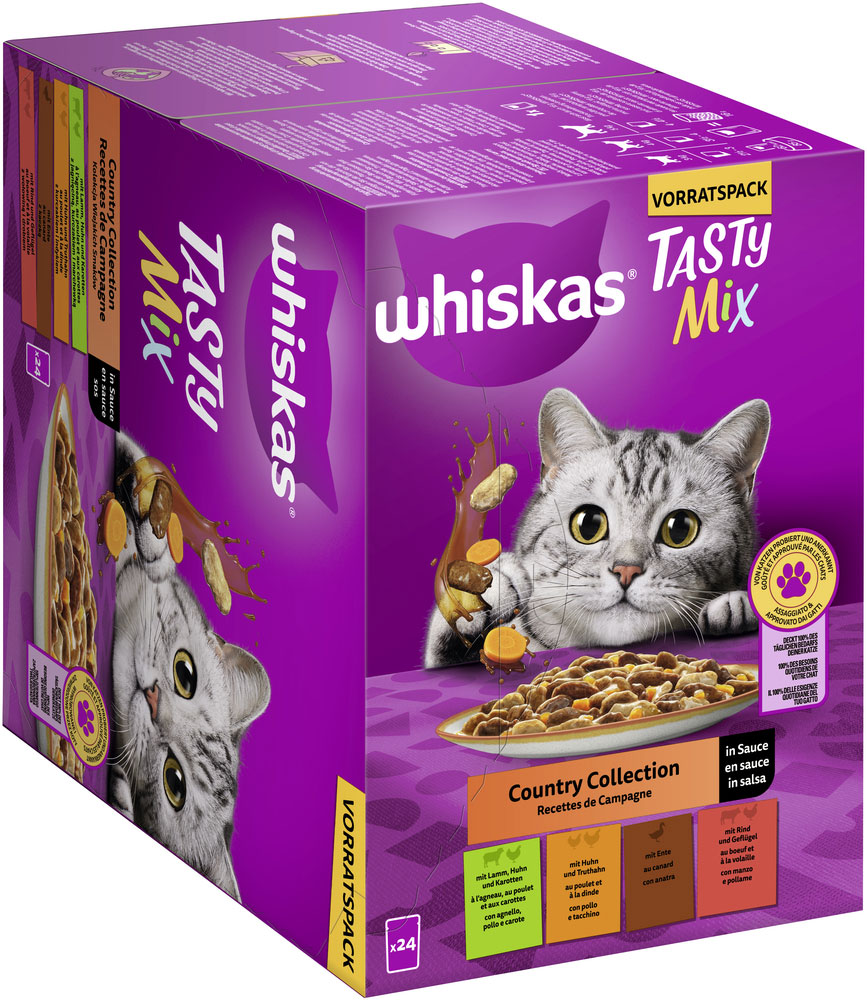 Whiskas - Whiskas Tasty Mix Multipack Country Collection in Sauce - 2 x 24X85g - 3