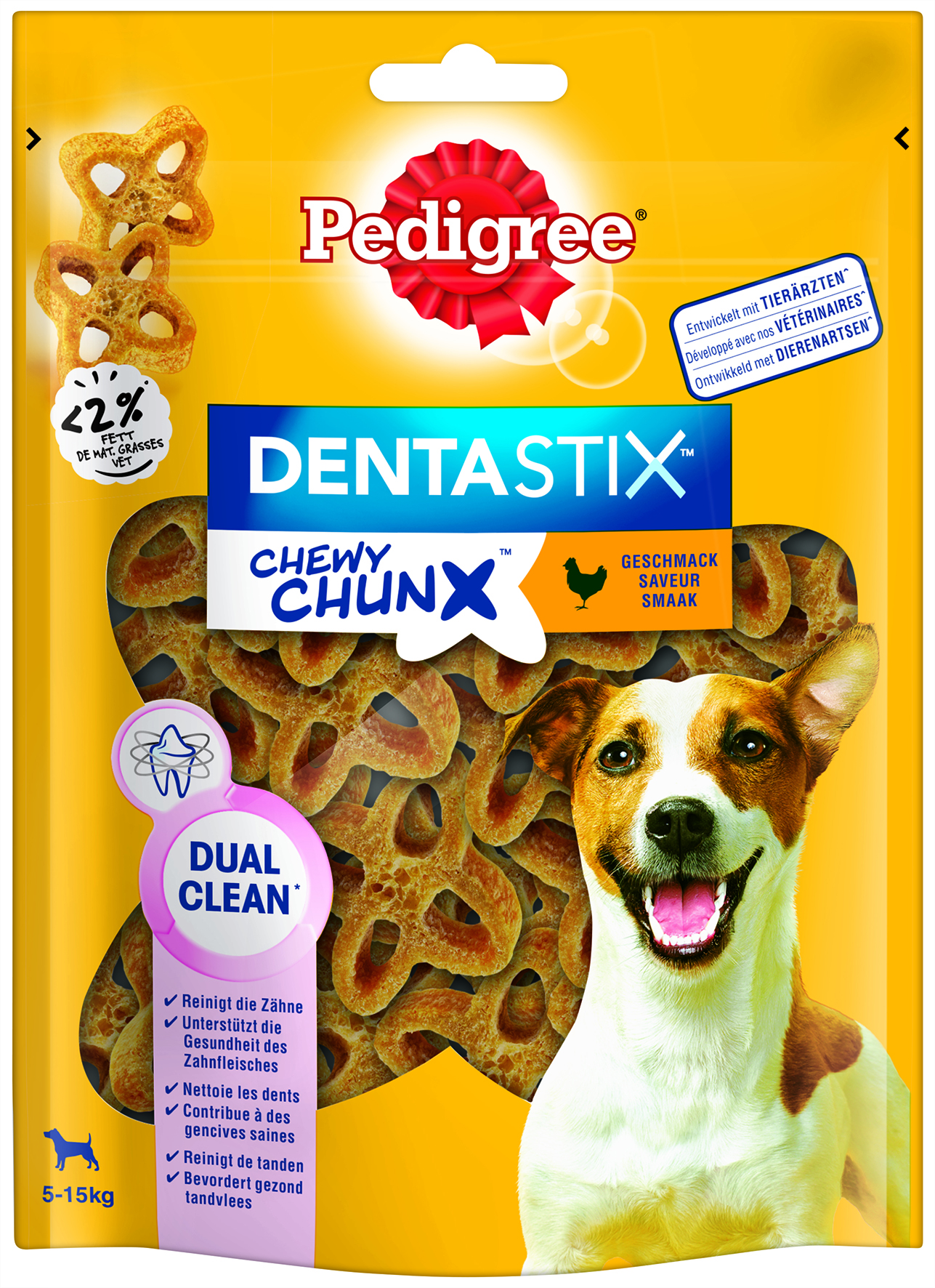 Pedigree - Dentastix Chewy Chunx mit Huhn Mini - 5 x 5 Stück - 1