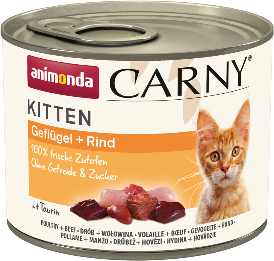 Animonda Carny - Kitten Geflügel-Rind - 12 x 200 g - 1