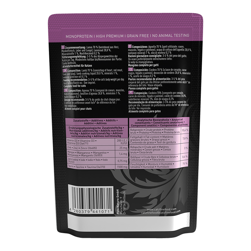 Catz Finefood - Purrrr No. 111 Lamm - 16 x 85g - 2