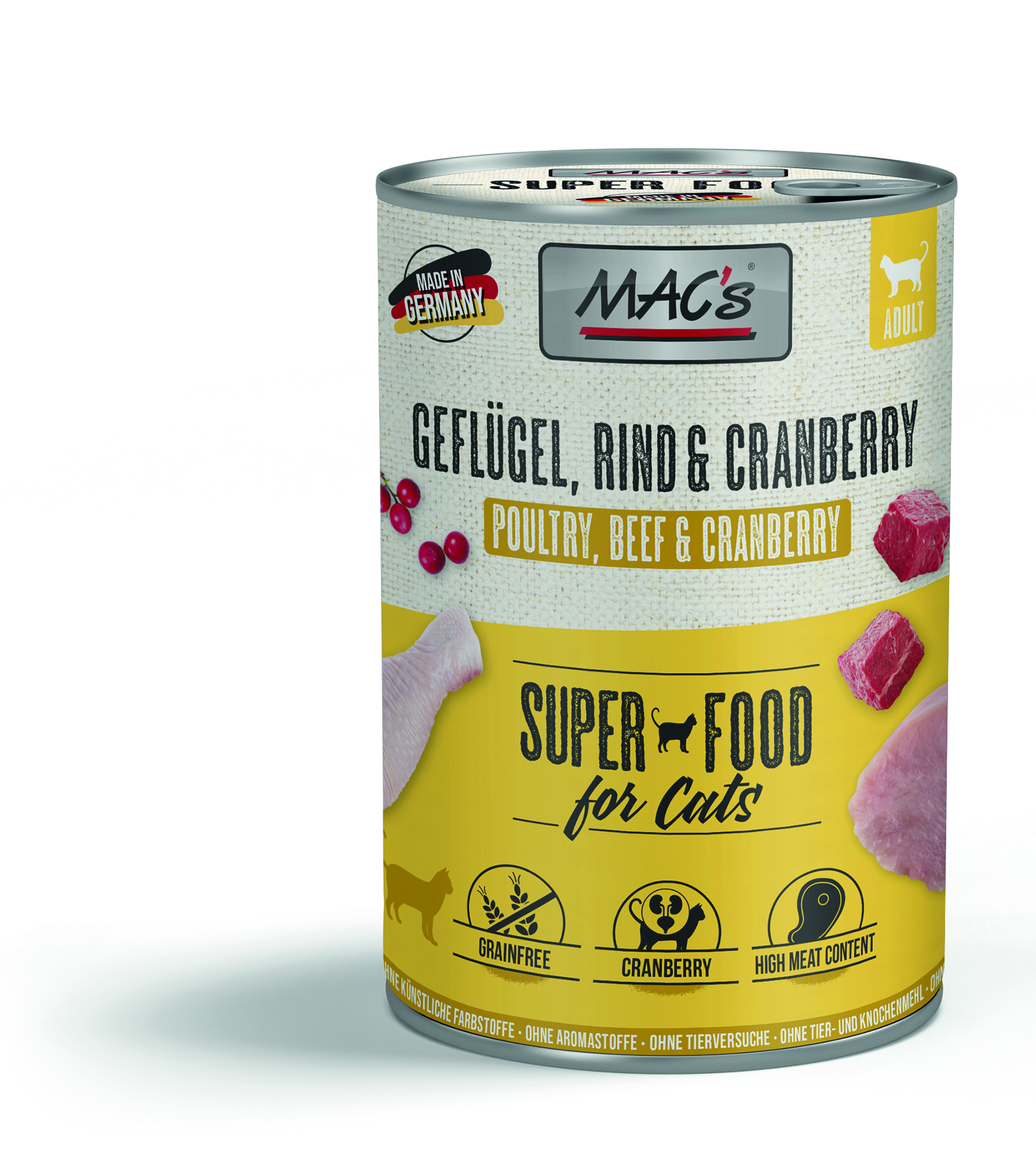 MAC´s - CAT Geflügel, Rind & Cranberry - 6 x 400 g - 1