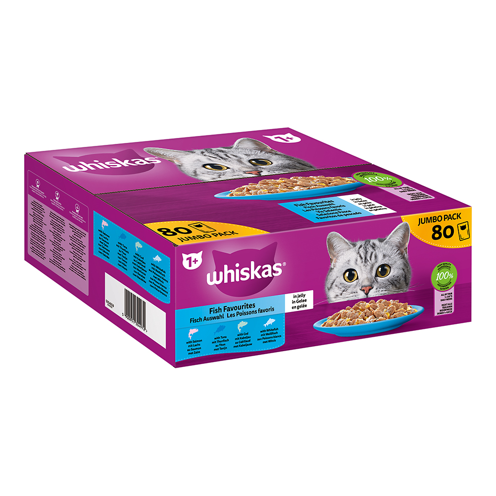 Whiskas Multipack 1+ Fisch Auswahl in Gelee