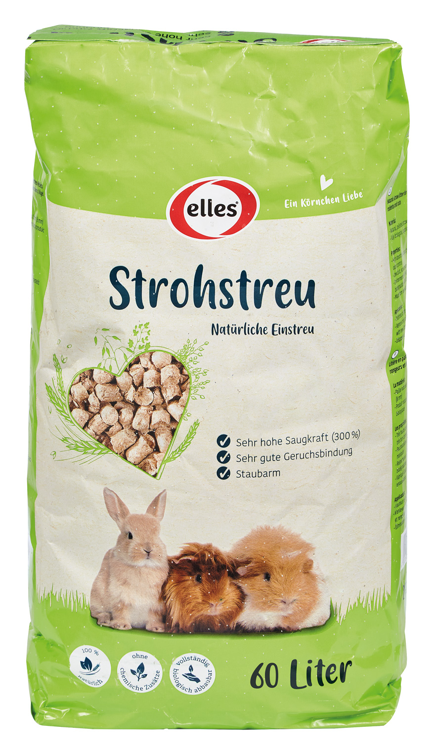 elles - Strohstreu 60l - 1 x 60 Liter - 1