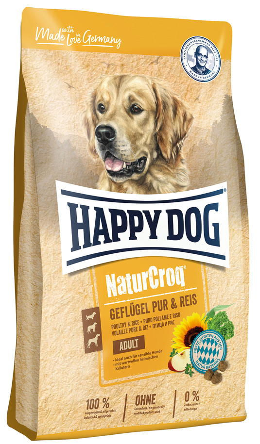 Happy Dog - NaturCroq Geflügel pur & Reis - 1 x 4 kg - 1