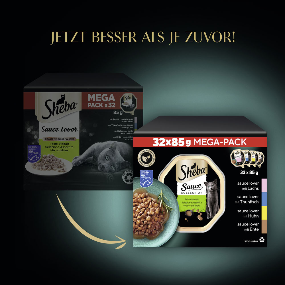Sheba - Multipack Collection Sauce Lover Feine Vielfalt MSC - 1 x 2.72 kg - 2