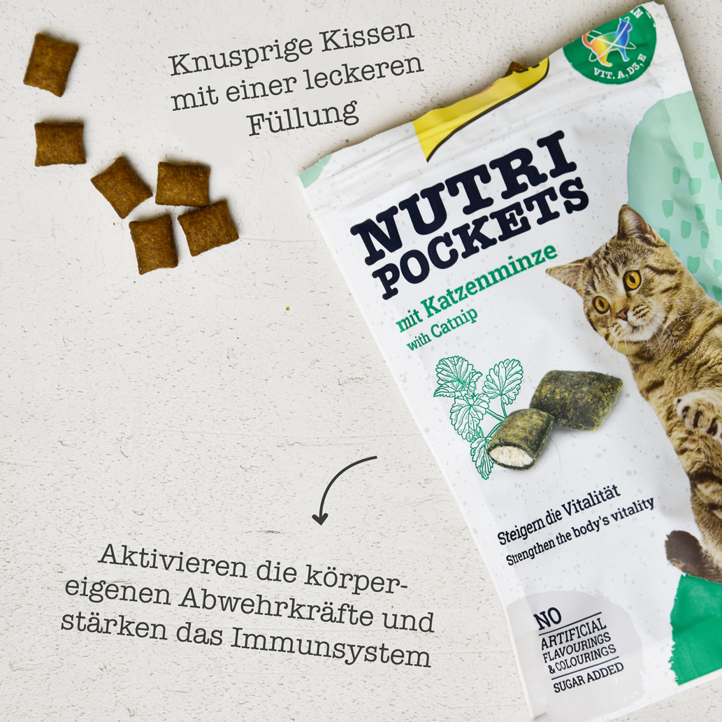GimCat - Nutri Pocket mit Katzenminze - 1 x 60 g - 2