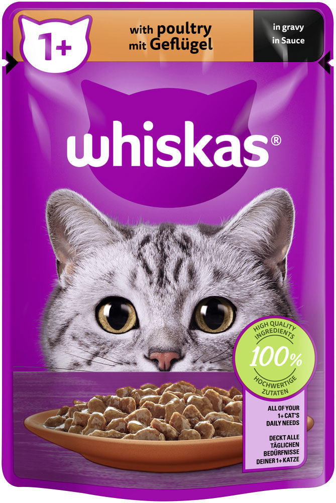 Whiskas - Whiskas 1+ mit Geflügel in Sauce - 28 x 85g - 1