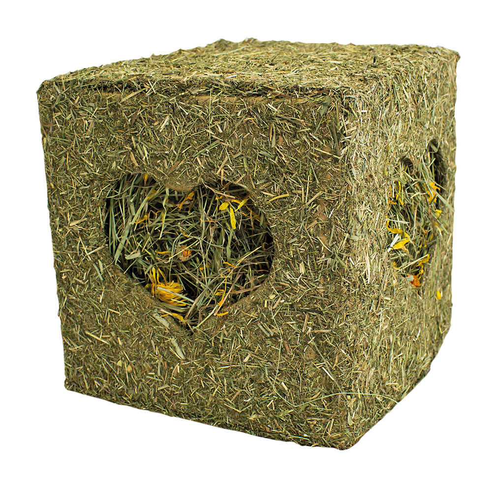 Heu Würfel gross mit Blüten