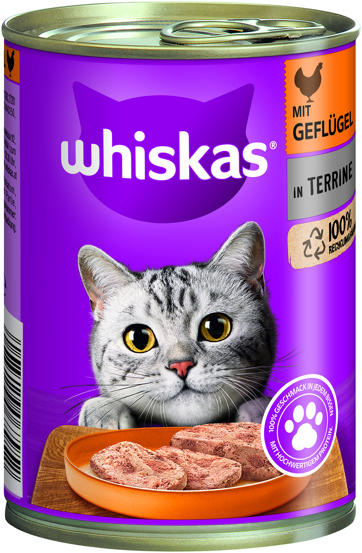 Whiskas - 1+ mit Geflügel in Terrine 4g - 12 x 400 g - 1