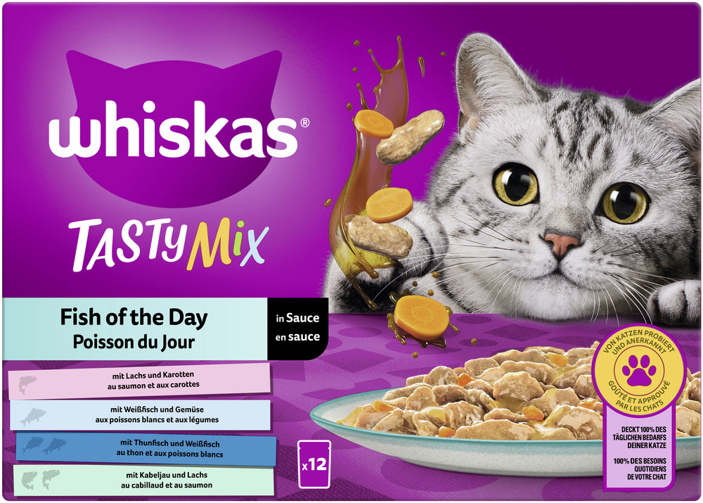 Whiskas - Whiskas Multipack Tasty Mix Catch of the Day in Sauce - 4 x 1.02 kg - 1