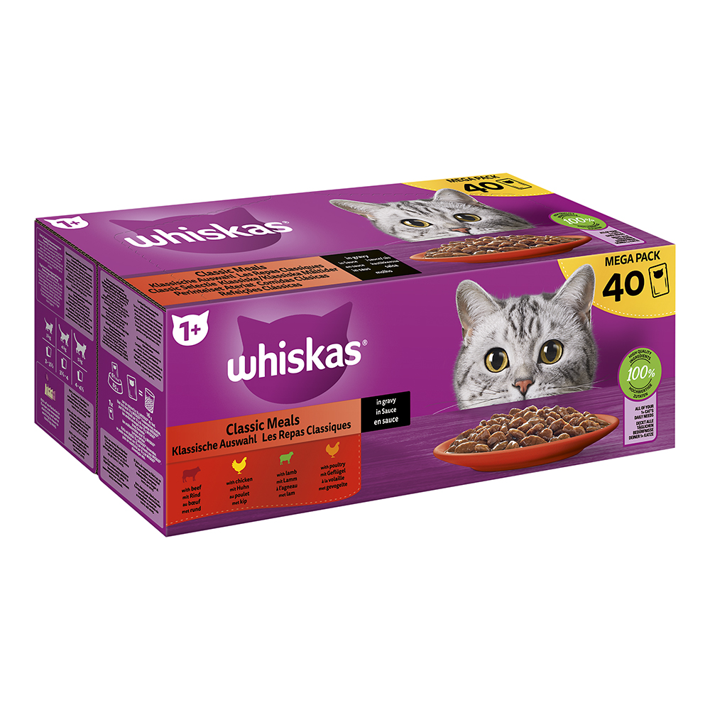 Whiskas Multipack 1+ Klassische Auswahl in Sauce