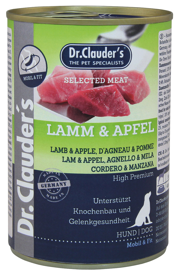 Dr. Clauder - Selected Meat Lamm & Apfel - 6 x 400 g - 1