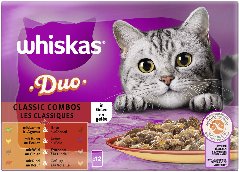 Whiskas - Whiskas Multipack DUO Classic Combos in Gelee - 4 x 12X85g - 4