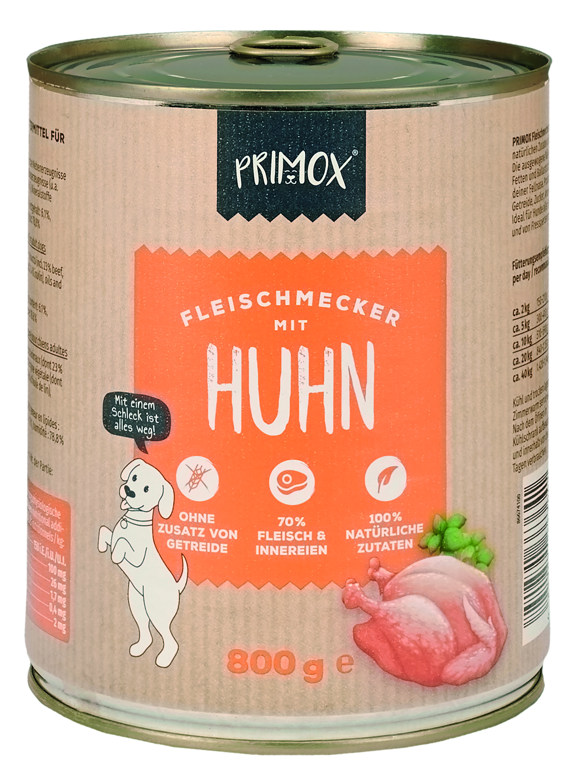 Hunde Nassfutter mit Huhn 6 x 800g