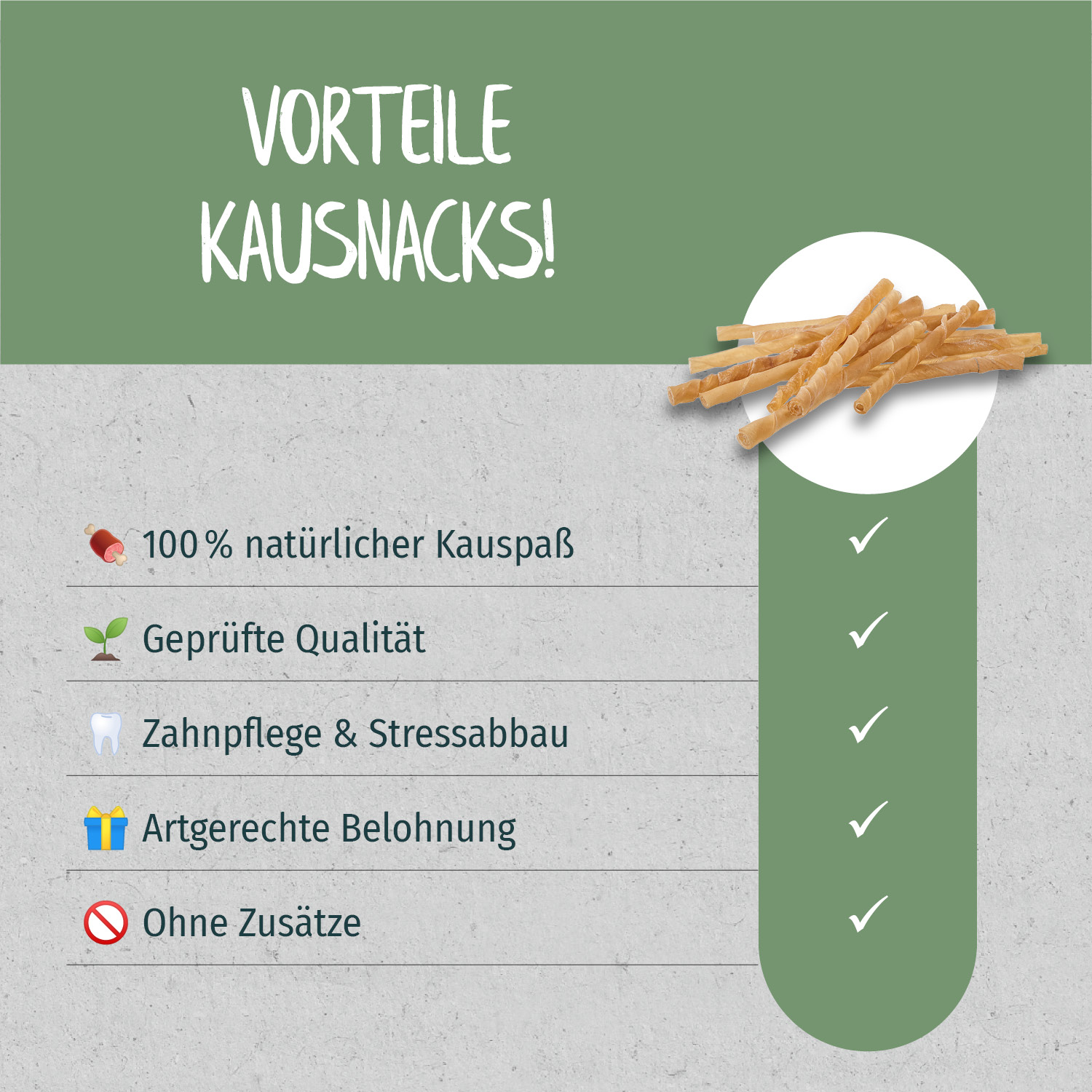 Primox - Kaurolle gedreht natur 7-8cm 450g - 8 x 100 Stück - 3